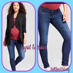 Under Belly Skinny Maternity Jeans Ingrid & Isabel Dark Wash 12/31 R NWOT
